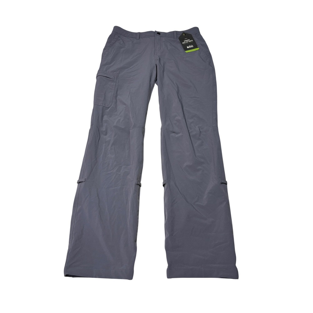NWT REI Co-op Kornati Roll-Up Pants Womens 10 W32 L32 Quiet Shade Gray Hiking